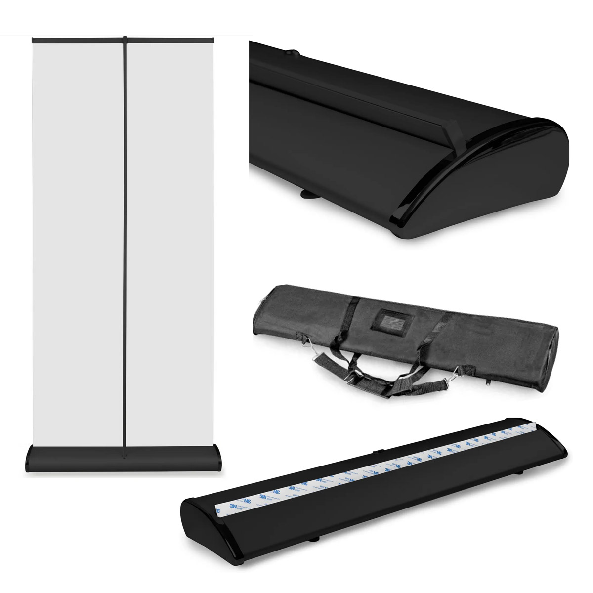 Akcesoria oraz wyposażenie Roll-Up Exclusive Black 85 x 200 cm z wydrukiem